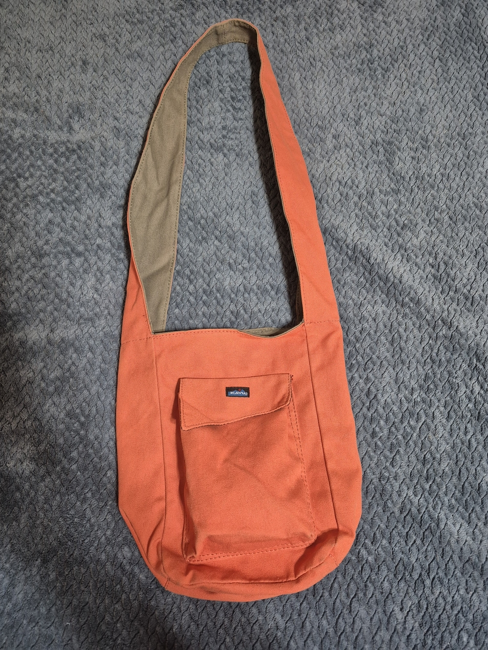 Kavu Orange Canvas Crossbody Shoulder Bag